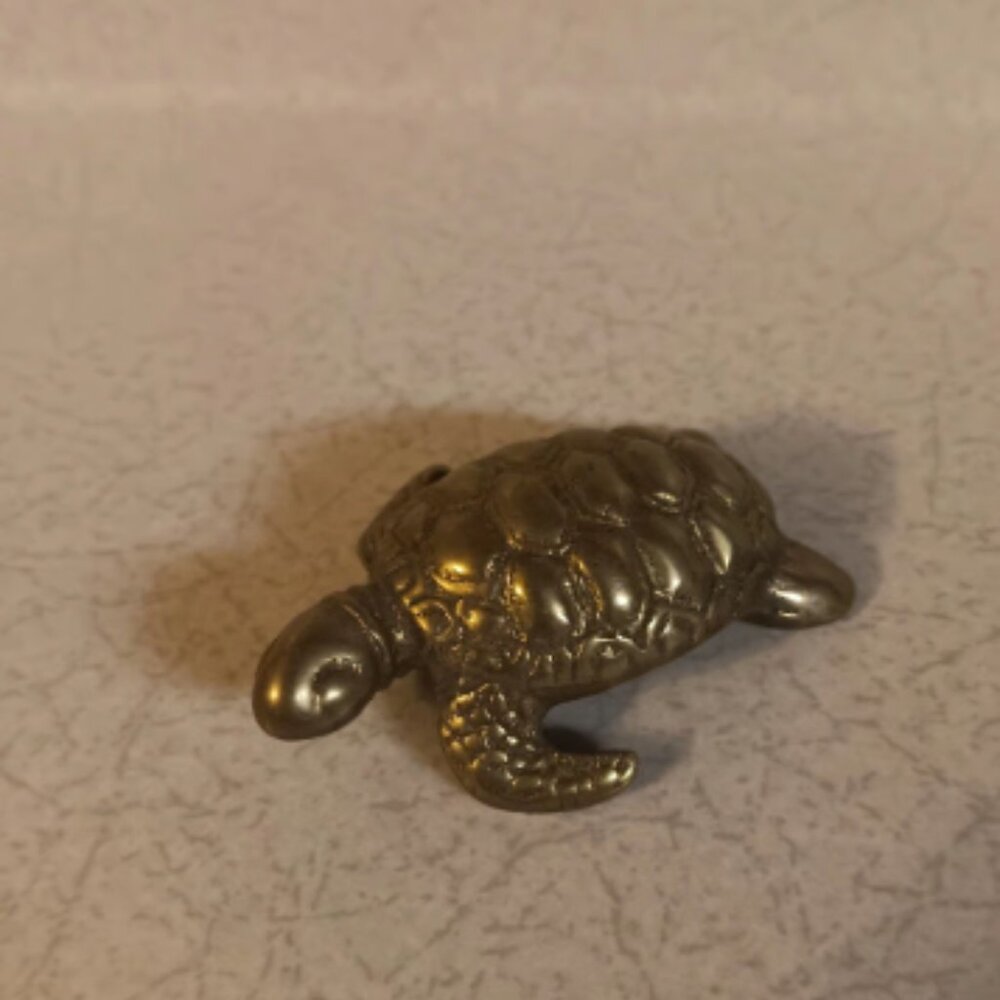 Vintage Solid Brass Turtle